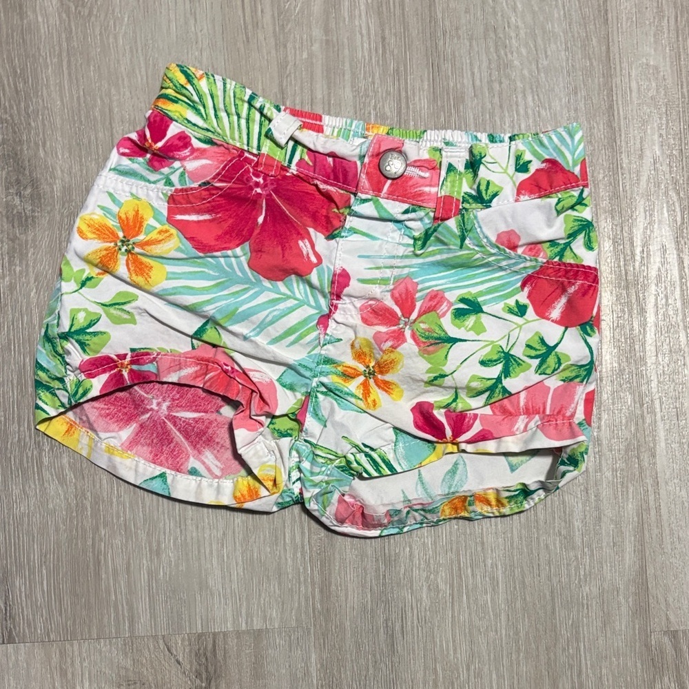 Place Kids Floral Shorts - Red, Green, Yellow